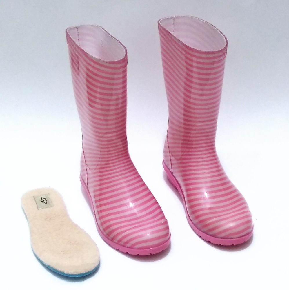 Ugg Raana Pink Striped Rain boots